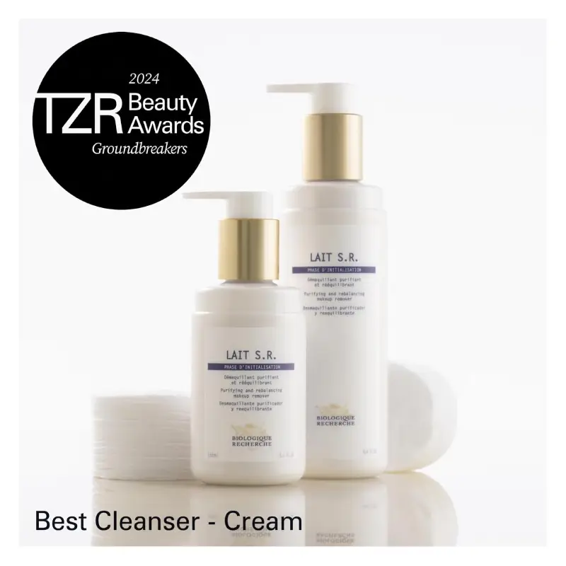 Lait SR de Biologique Recherche sacré meilleur lait nettoyant de la beauty Tech par la TZR beauty awards 2024