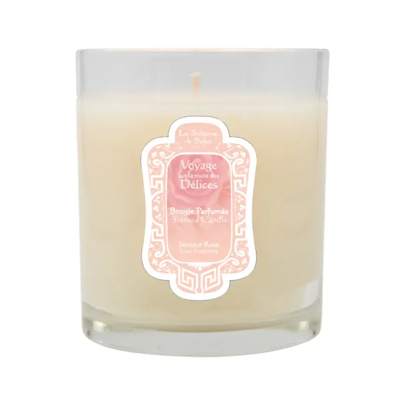 bougie parfumée rose sultane de saba