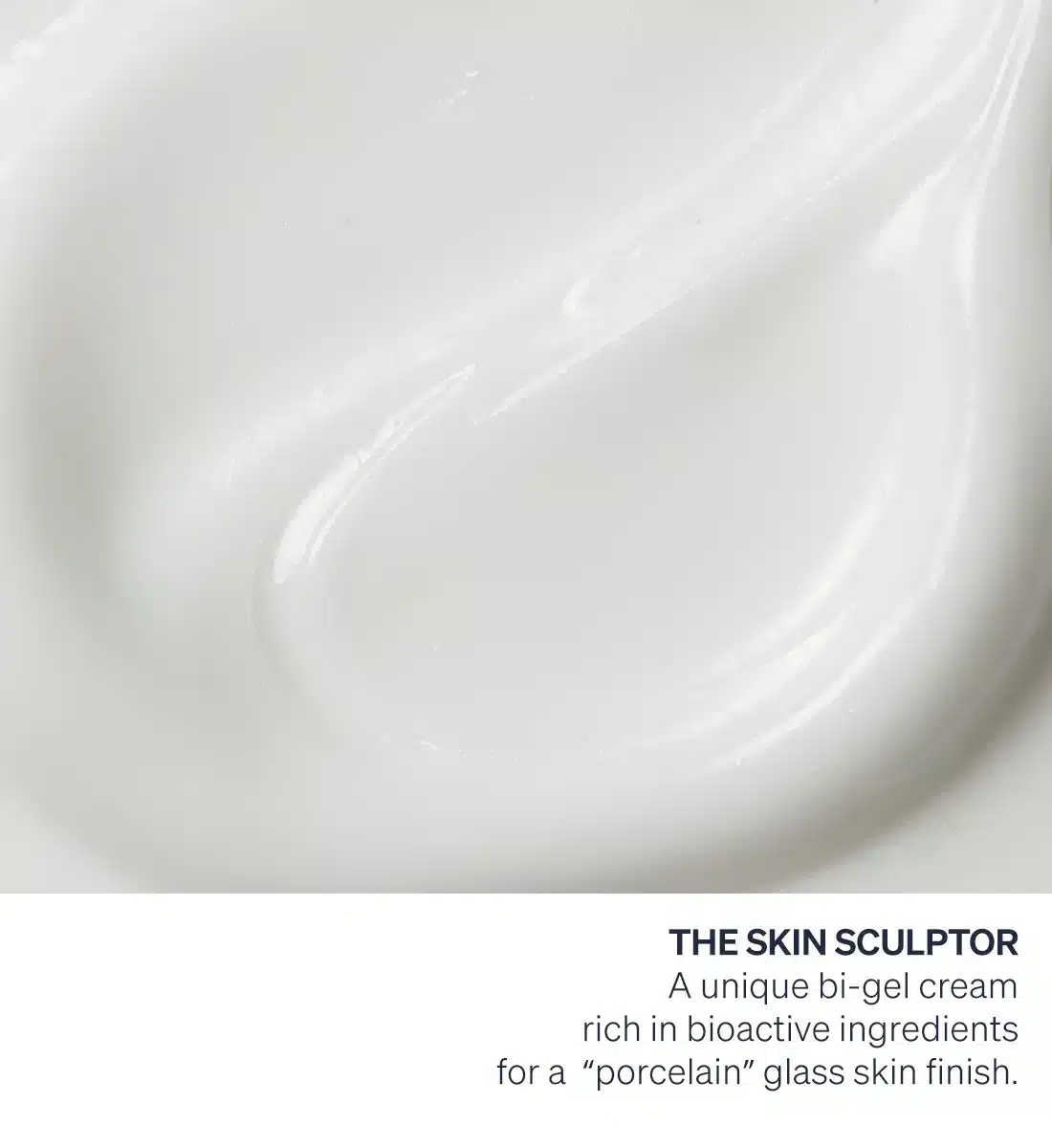 Texture bi-gel de la Crème M.E.C. Biologique Recherche à effet peau porcelaine